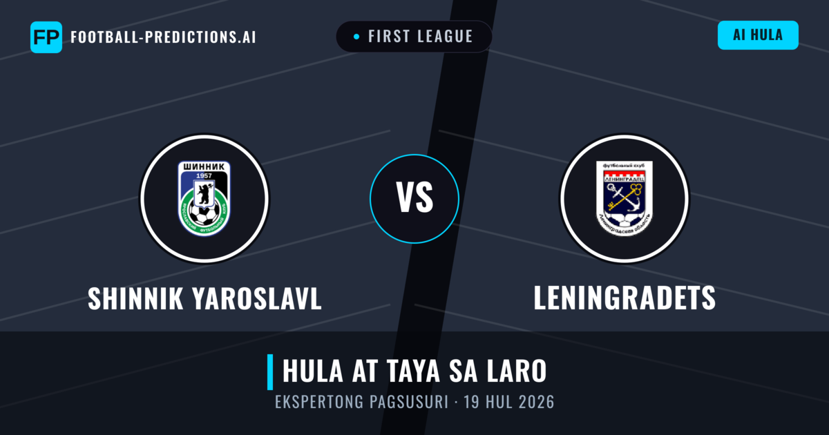 Shinnik Yaroslavl vs Leningradets — hula at preview ng laban