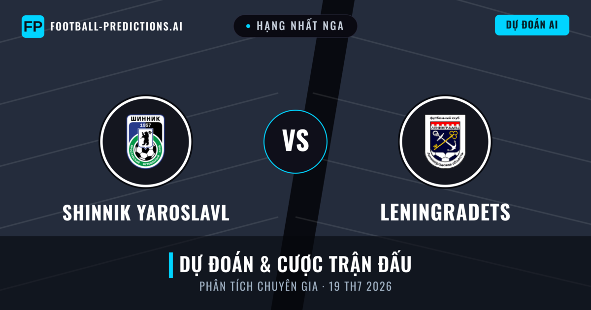 Shinnik Yaroslavl vs Leningradets — dự đoán và xem trước trận đấu