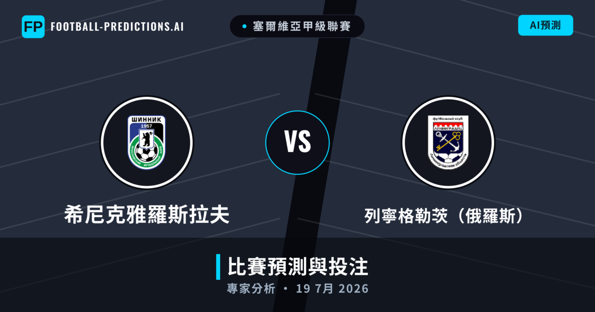 希尼克雅羅斯拉夫 vs 列寧格勒茨（俄羅斯） — 比赛预测和前瞻