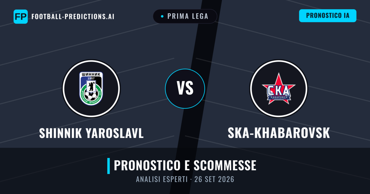 Shinnik Yaroslavl vs Ska-Khabarovsk — pronostico e anteprima del match