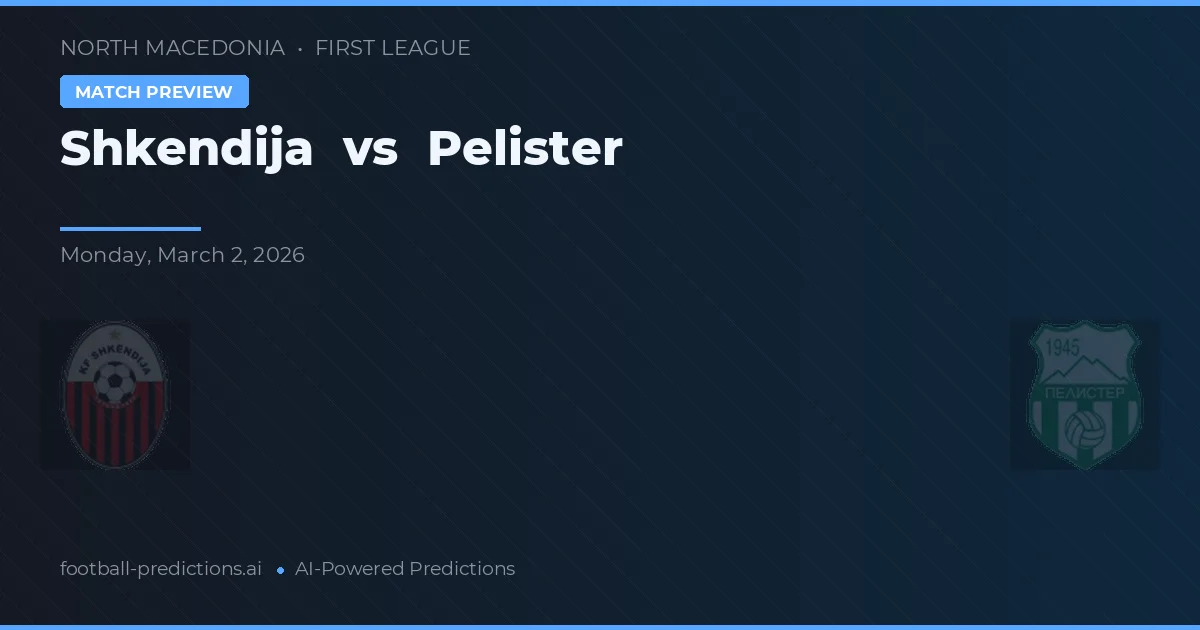 Shkendija vs Pelister — match prediction & preview