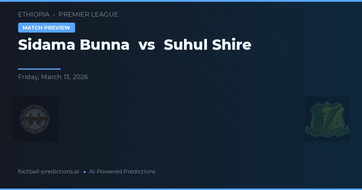Sidama Bunna vs Suhul Shire — hula at preview ng laban