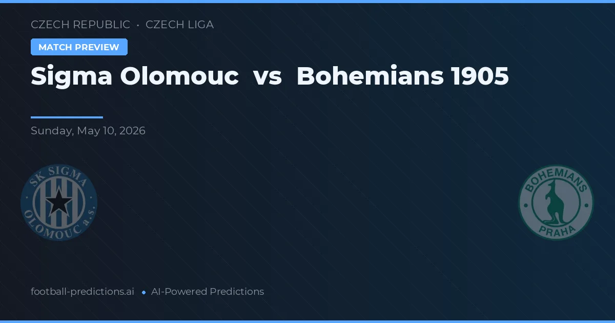 Sigma Olomouc vs Bohemians 1905 — dự đoán và xem trước trận đấu