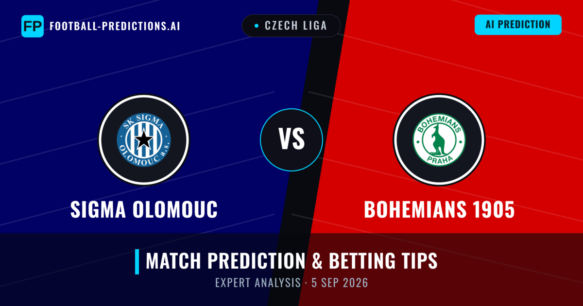 Sigma Olomouc vs Bohemians 1905 — match prediction & preview