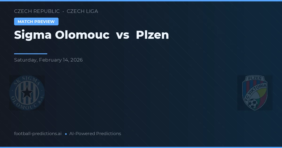 Sigma Olomouc vs Plzen — match prediction & preview