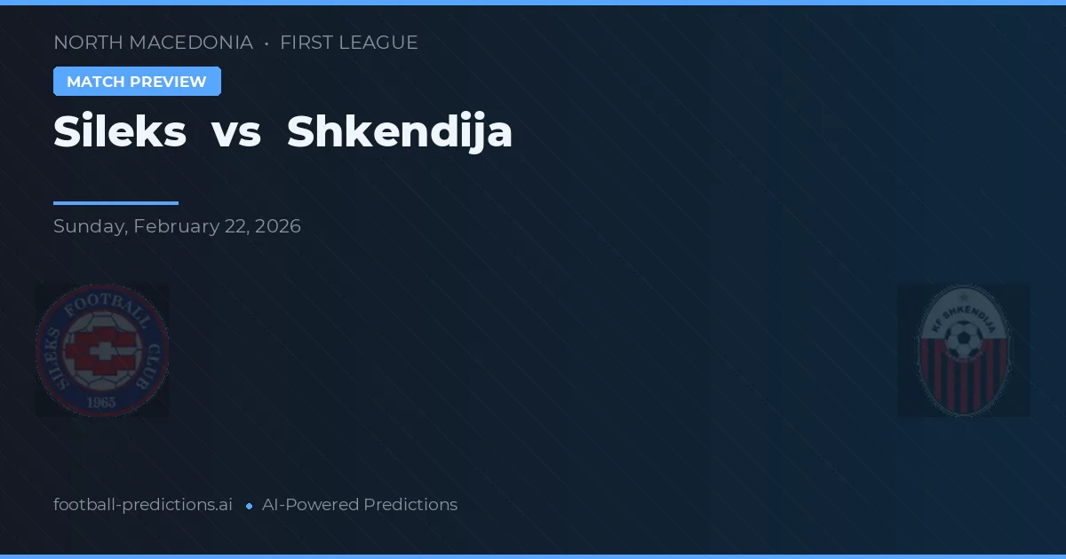 Sileks vs Shkëndija — pronostico e anteprima del match