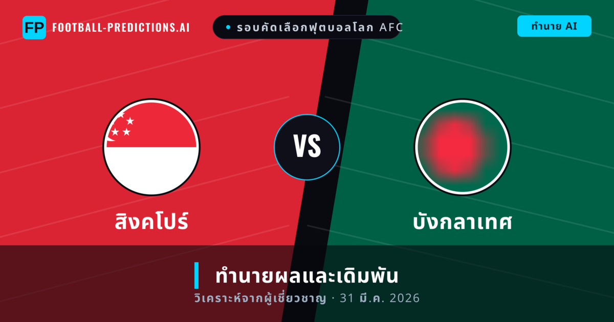 สิงคโปร์ พบ บังกลาเทศ — ทำนายผลและพรีวิวการแข่งขัน