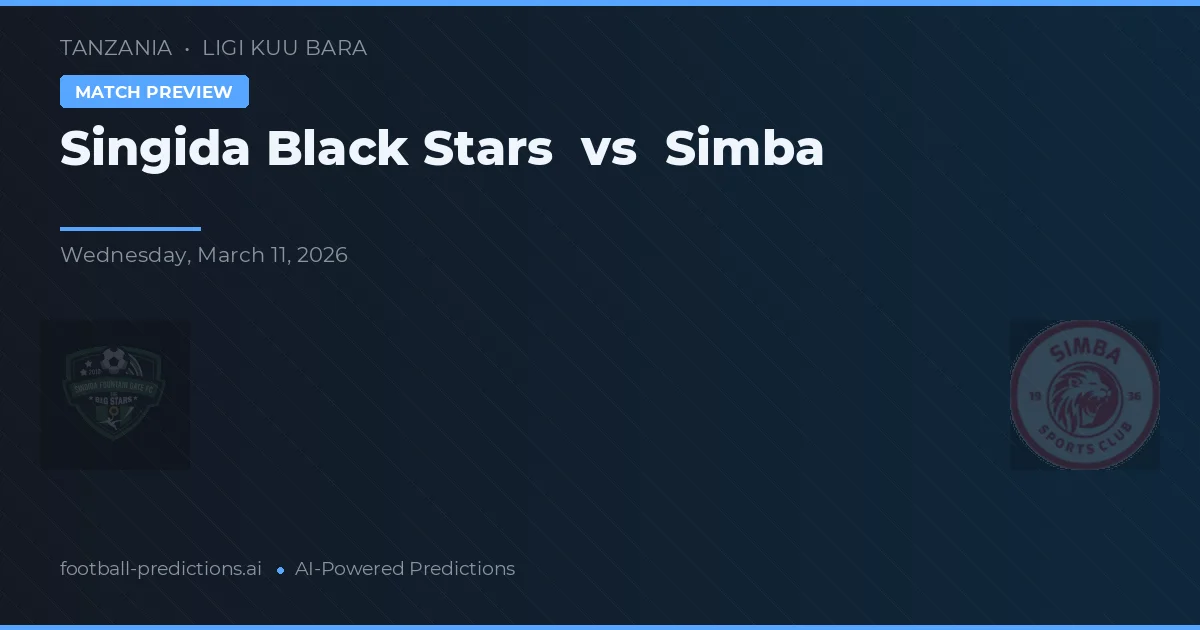 Singida Black Stars vs Simba — Prognose und Spielvorschau