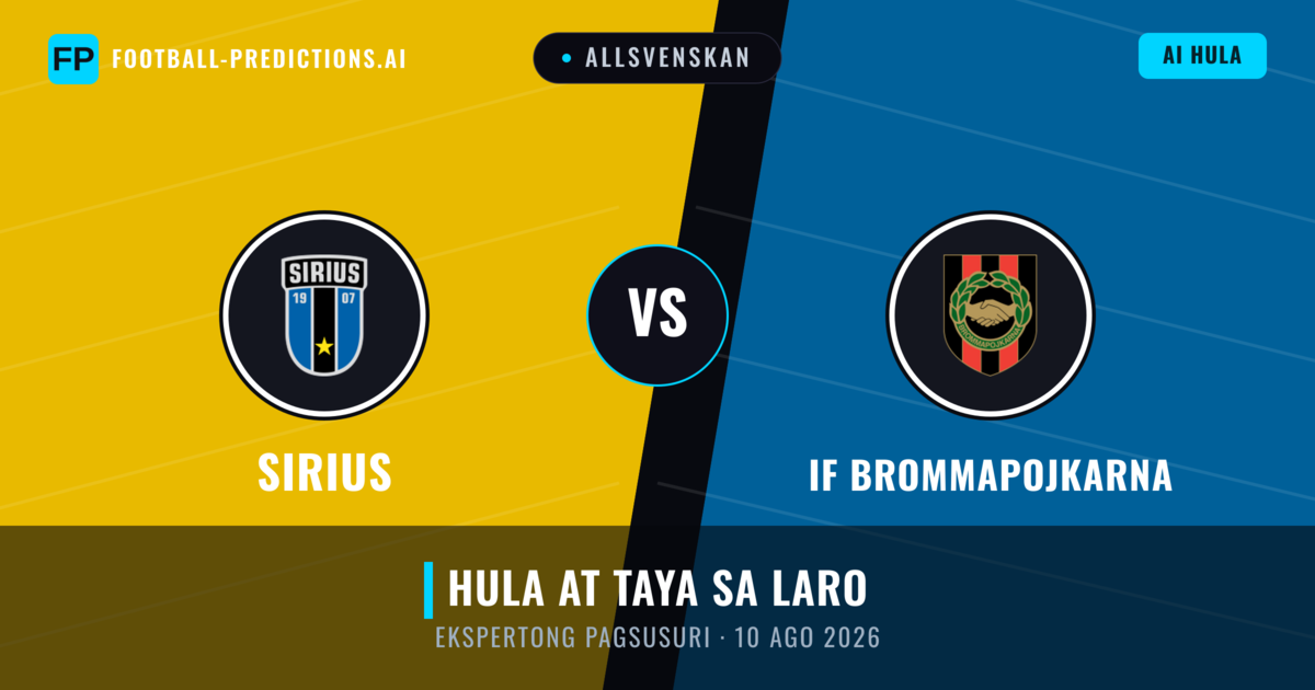 Sirius vs IF Brommapojkarna — hula at preview ng laban