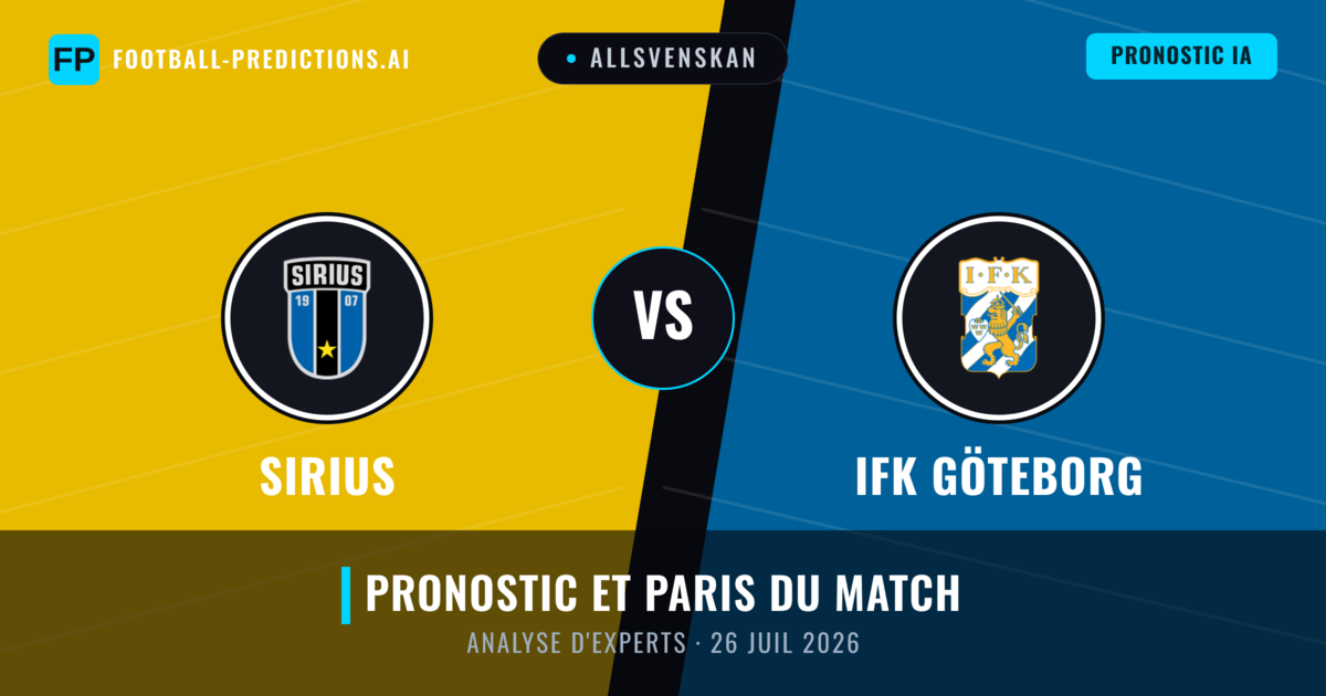 Sirius vs IFK Göteborg — pronostic et avant-match