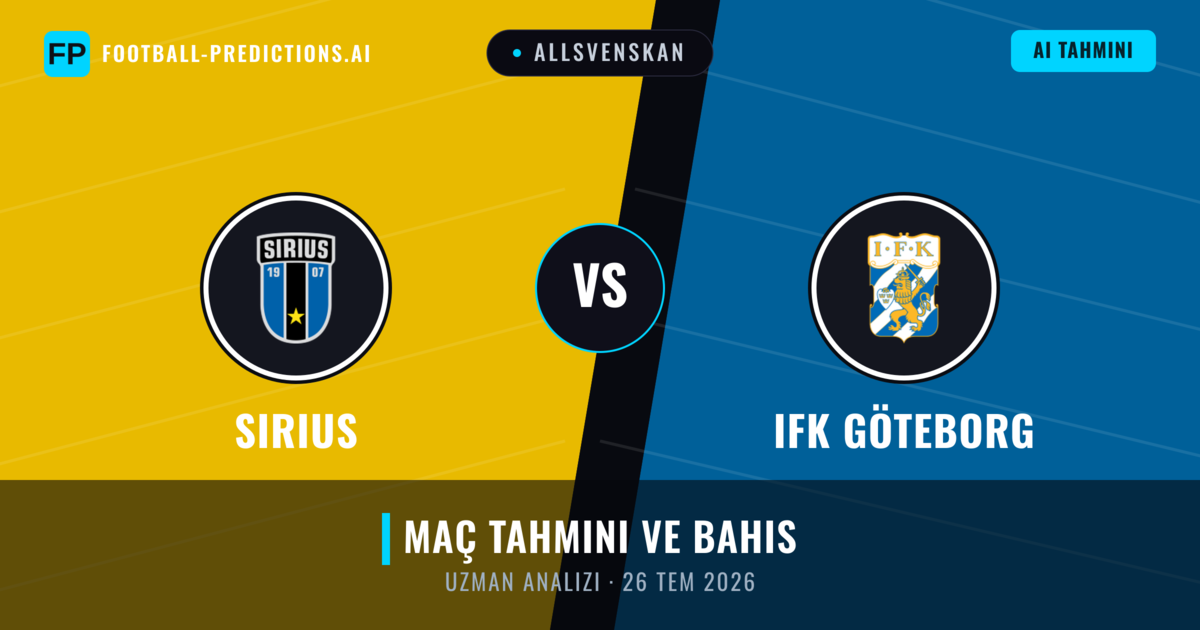 Sirius - IFK Göteborg — maç tahmini ve önizleme
