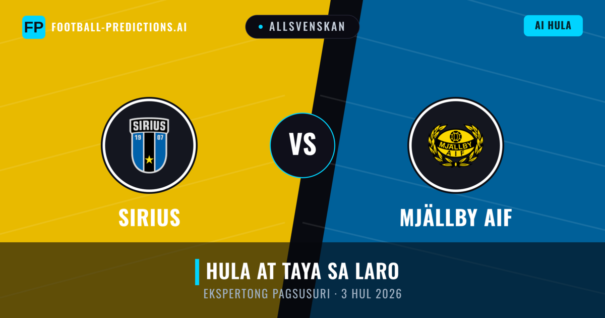 Sirius vs Mjällby AIF — hula at preview ng laban