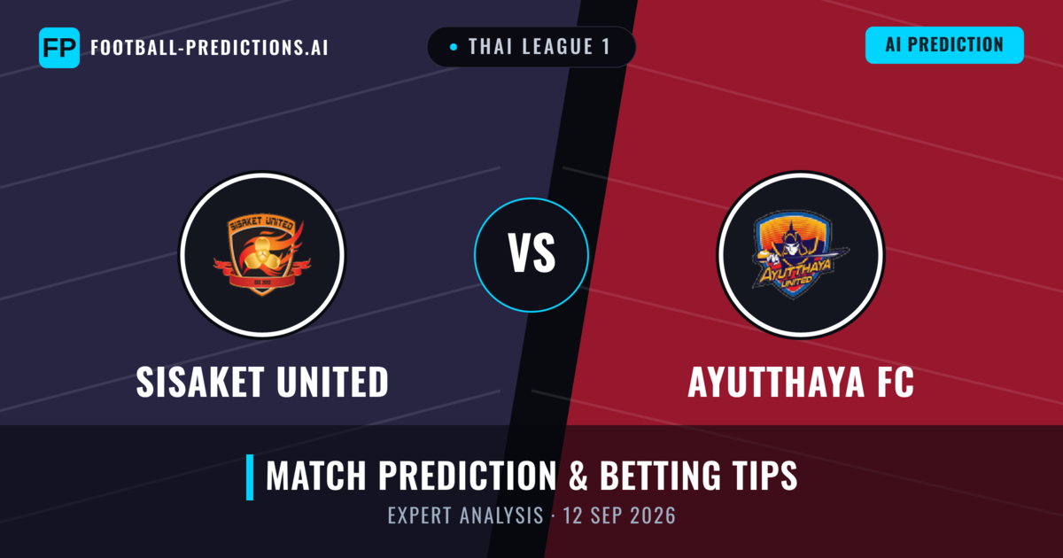 Sisaket United vs Ayutthaya FC — match prediction & preview