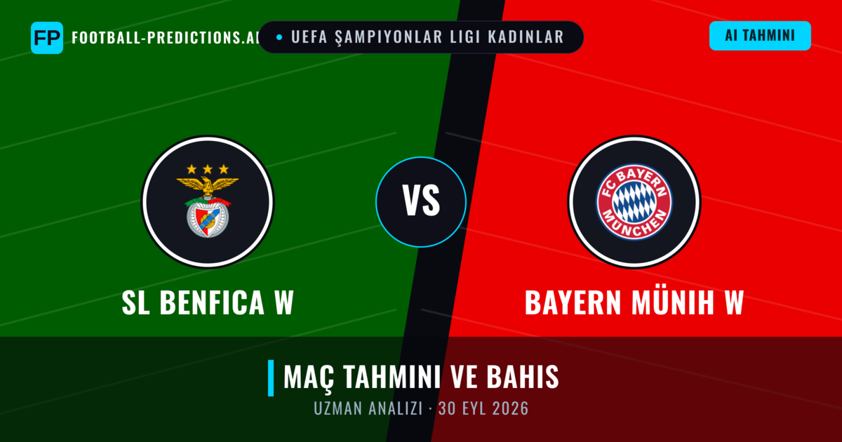 SL Benfica W - Bayern Münih W — maç tahmini ve önizleme