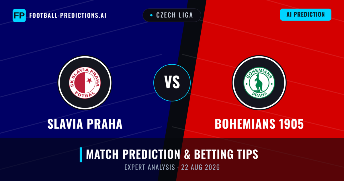 Slavia Praha vs Bohemians 1905 — match prediction & preview