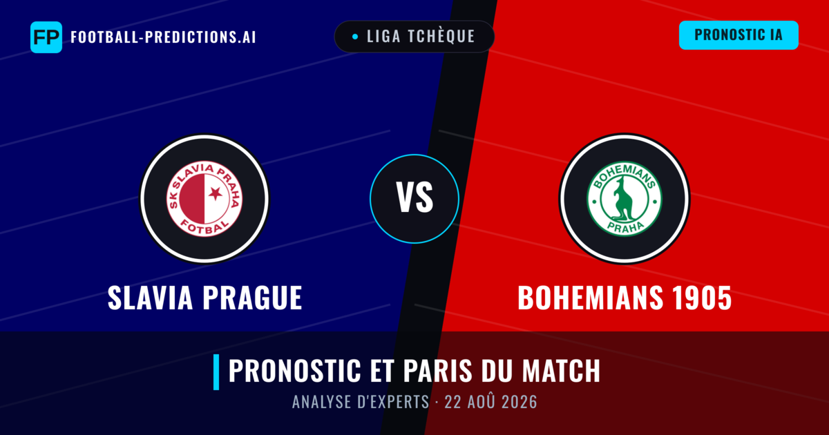 Slavia Prague vs Bohemians 1905 — pronostic et avant-match