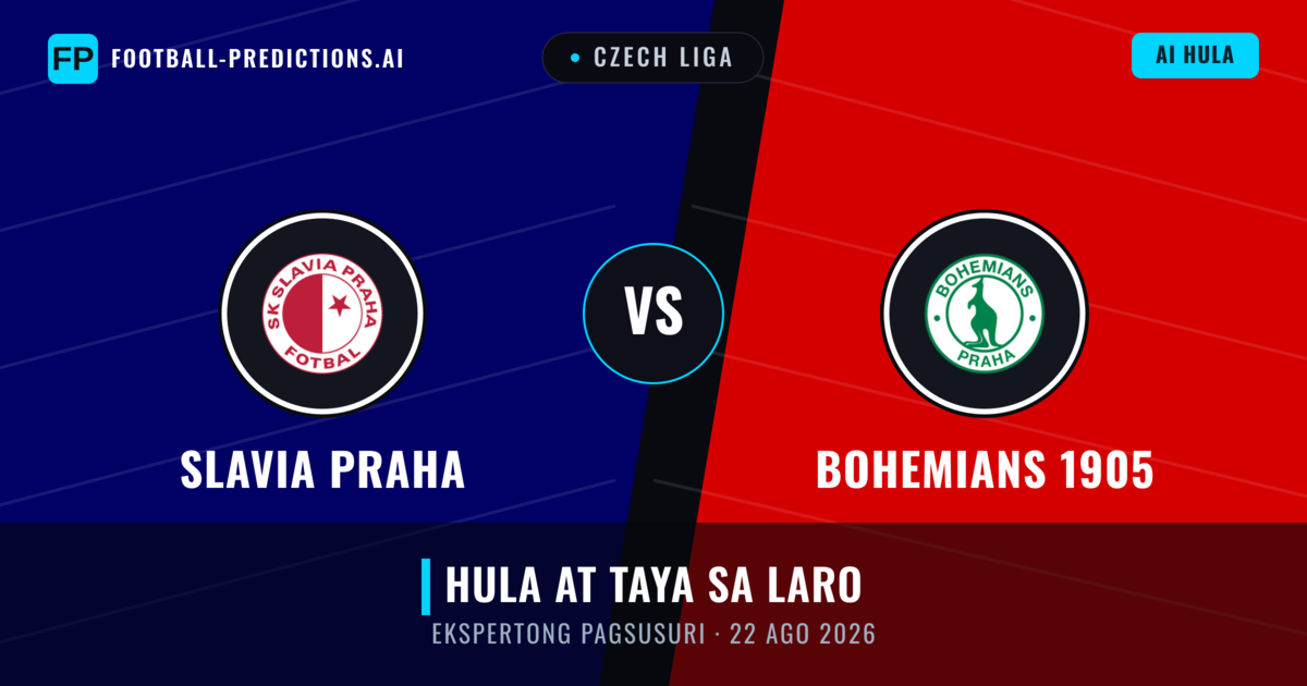 Slavia Praha vs Bohemians 1905 — hula at preview ng laban
