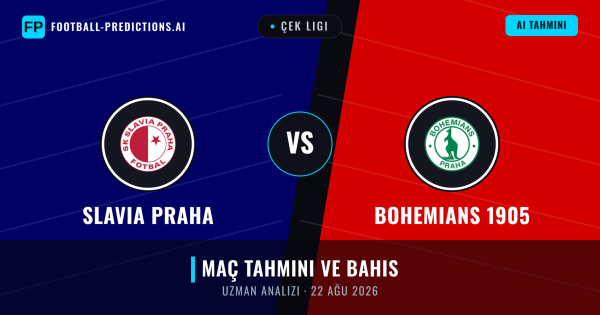Slavia Praha - Bohemians 1905 — maç tahmini ve önizleme