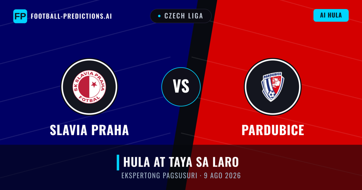 Slavia Praha vs Pardubice — hula at preview ng laban