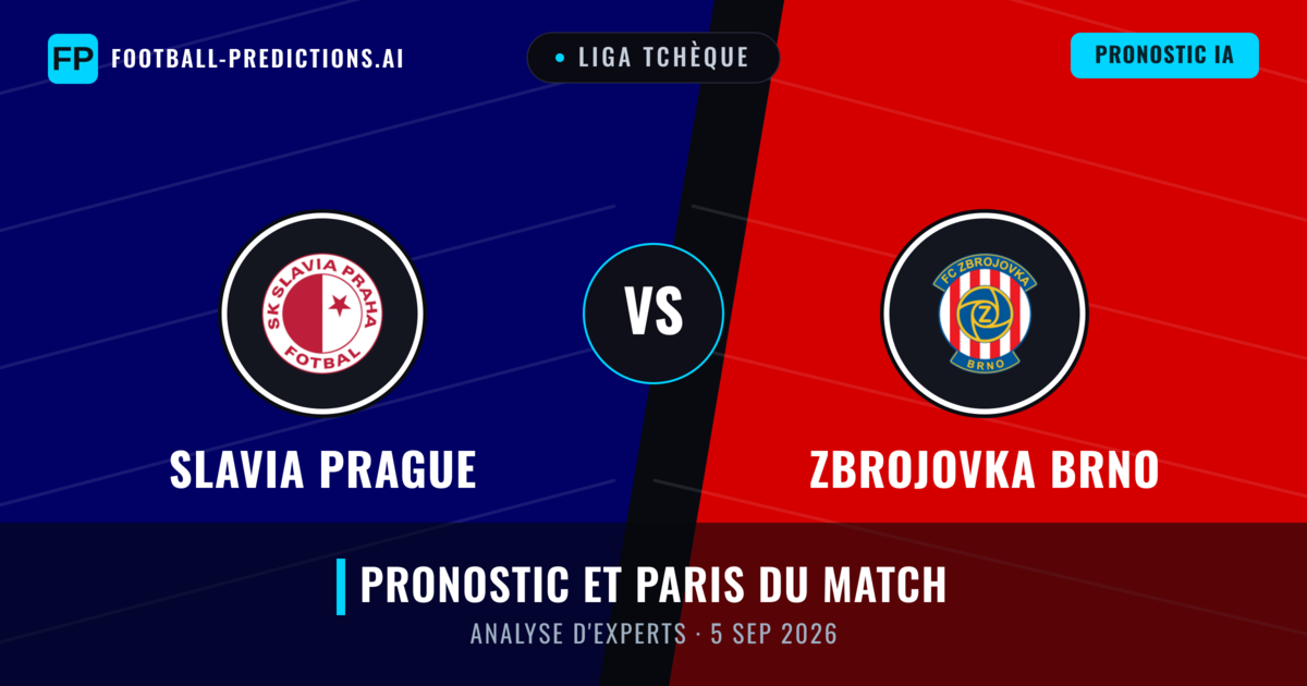 Slavia Prague vs Zbrojovka Brno — pronostic et avant-match