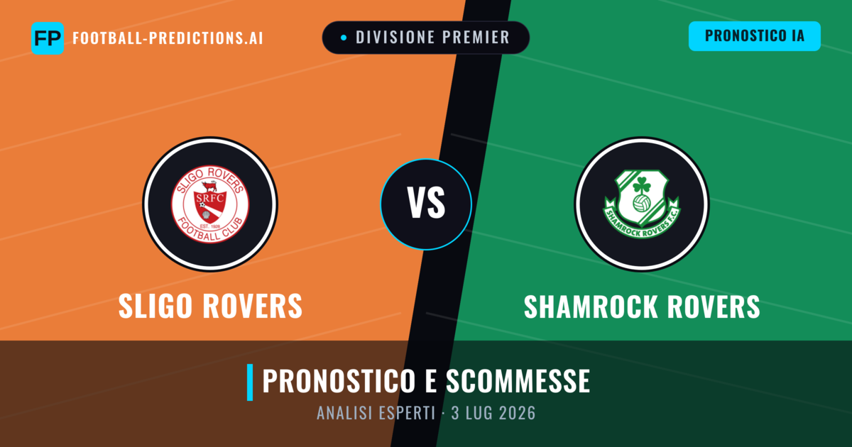 Sligo Rovers vs Shamrock Rovers — pronostico e anteprima del match