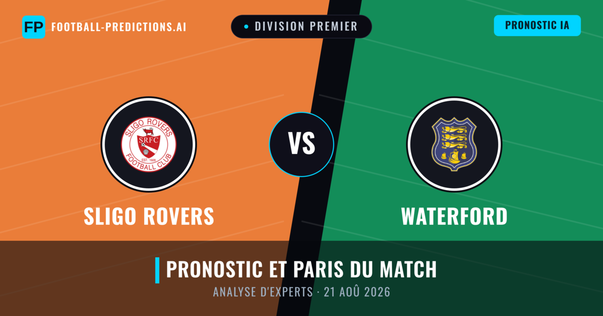 Sligo Rovers vs Waterford — pronostic et avant-match