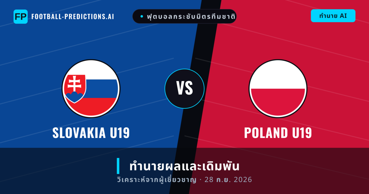 Slovakia U19 พบ Poland U19 — ทำนายผลและพรีวิวการแข่งขัน