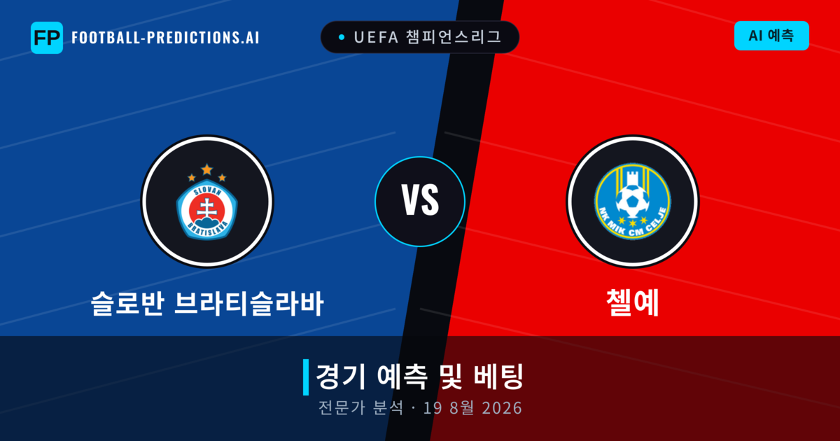슬로반 브라티슬라바 대 첼예 — 경기 예측 및 프리뷰