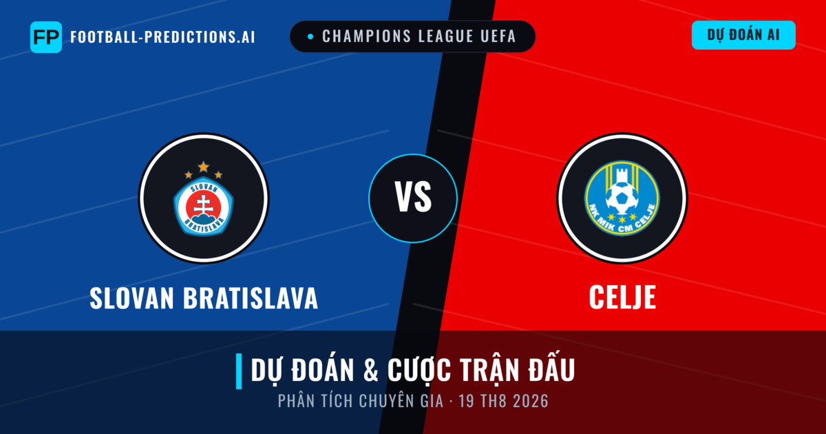 Slovan Bratislava vs Celje — dự đoán và xem trước trận đấu