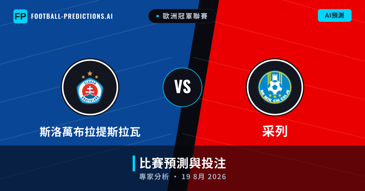 斯洛萬布拉提斯拉瓦 vs 采列 — 比赛预测和前瞻