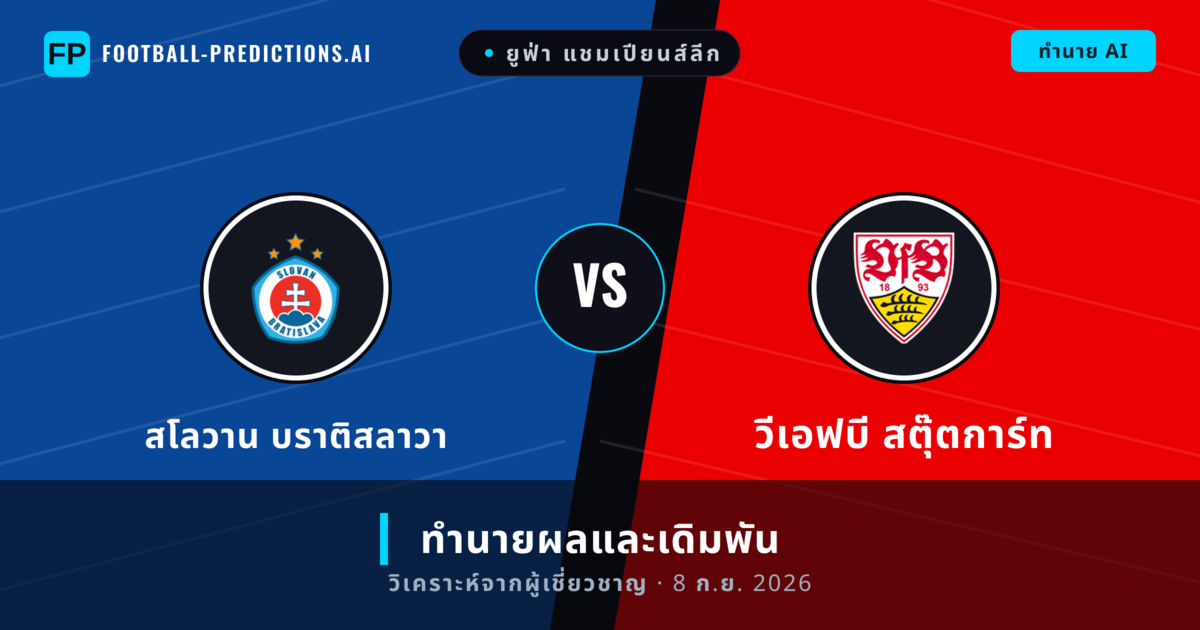 สโลวาน บราติสลาวา พบ วีเอฟบี สตุ๊ตการ์ท — ทำนายผลและพรีวิวการแข่งขัน