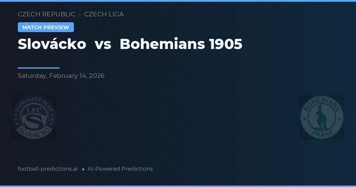 Slovácko vs Bohemians 1905 — dự đoán và xem trước trận đấu