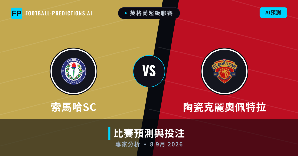 索馬哈SC vs 陶瓷克麗奧佩特拉 — 比赛预测和前瞻
