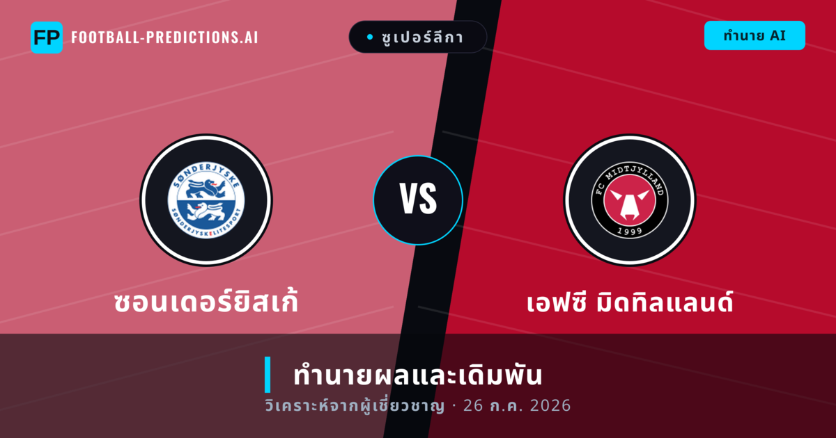 ซอนเดอร์ยิสเก้ พบ เอฟซี มิดทิลแลนด์ — ทำนายผลและพรีวิวการแข่งขัน