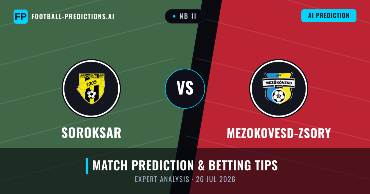 Soroksar vs Mezokovesd-zsory — match prediction & preview