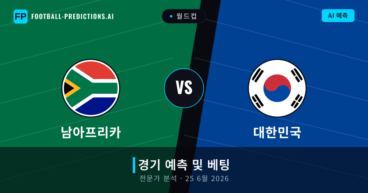 남아프리카 대 대한민국 — 경기 예측 및 프리뷰