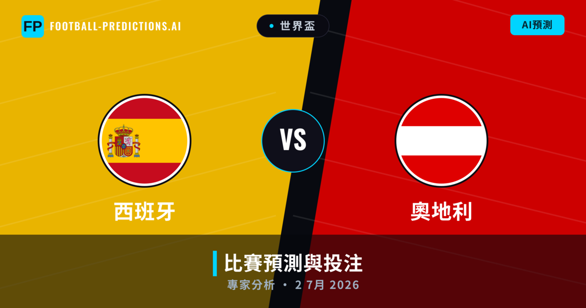 西班牙 vs 奧地利 — 比赛预测和前瞻