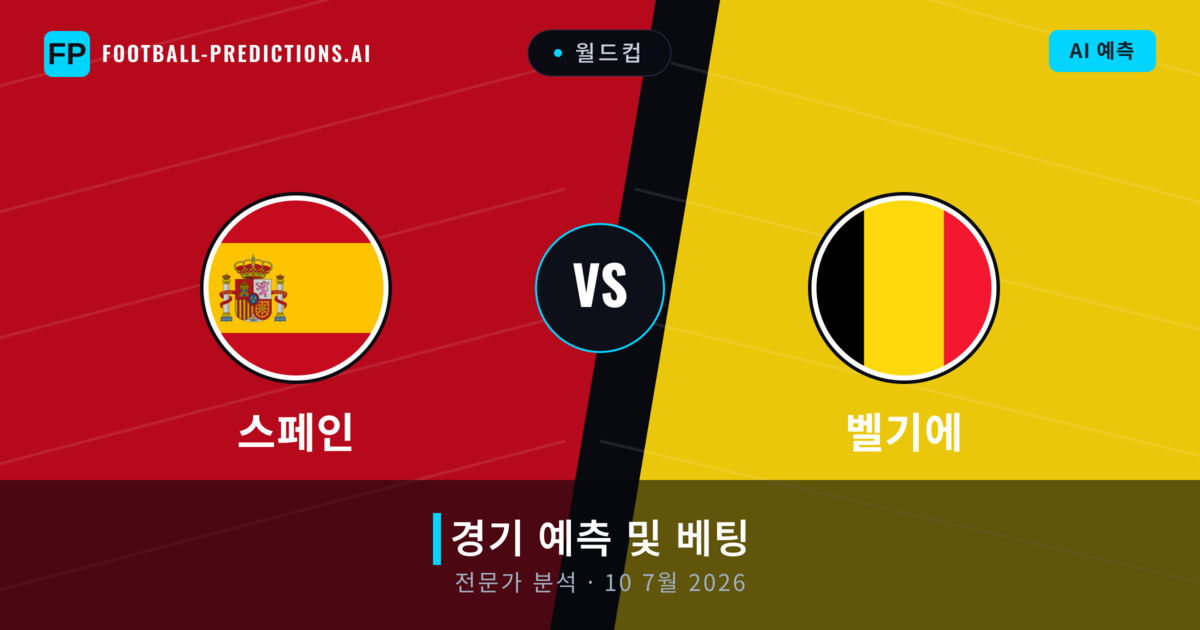스페인 대 벨기에 — 경기 예측 및 프리뷰