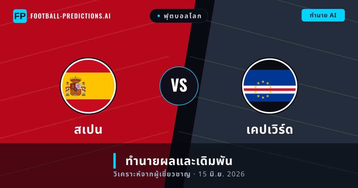 สเปน พบ เคปเวิร์ด — ทำนายผลและพรีวิวการแข่งขัน