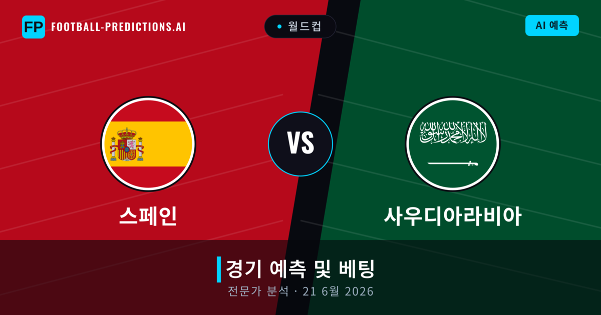 스페인 대 사우디아라비아 — 경기 예측 및 프리뷰
