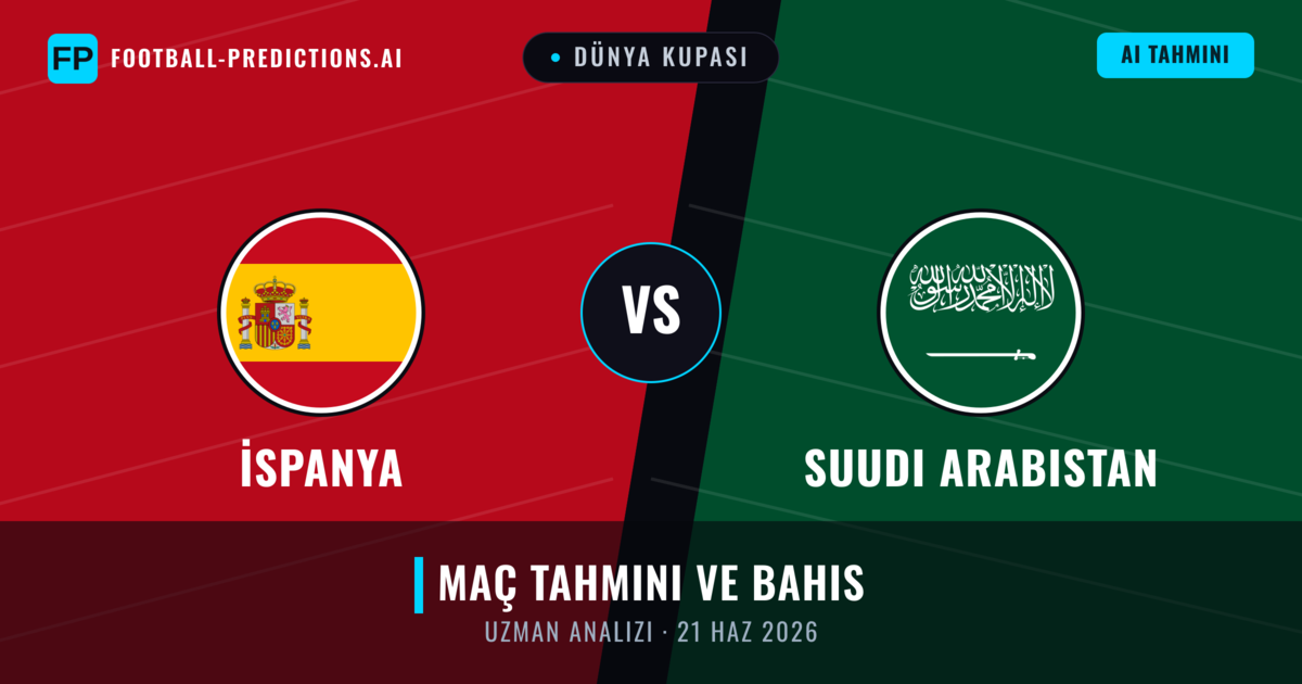 İspanya - Suudi Arabistan — maç tahmini ve önizleme