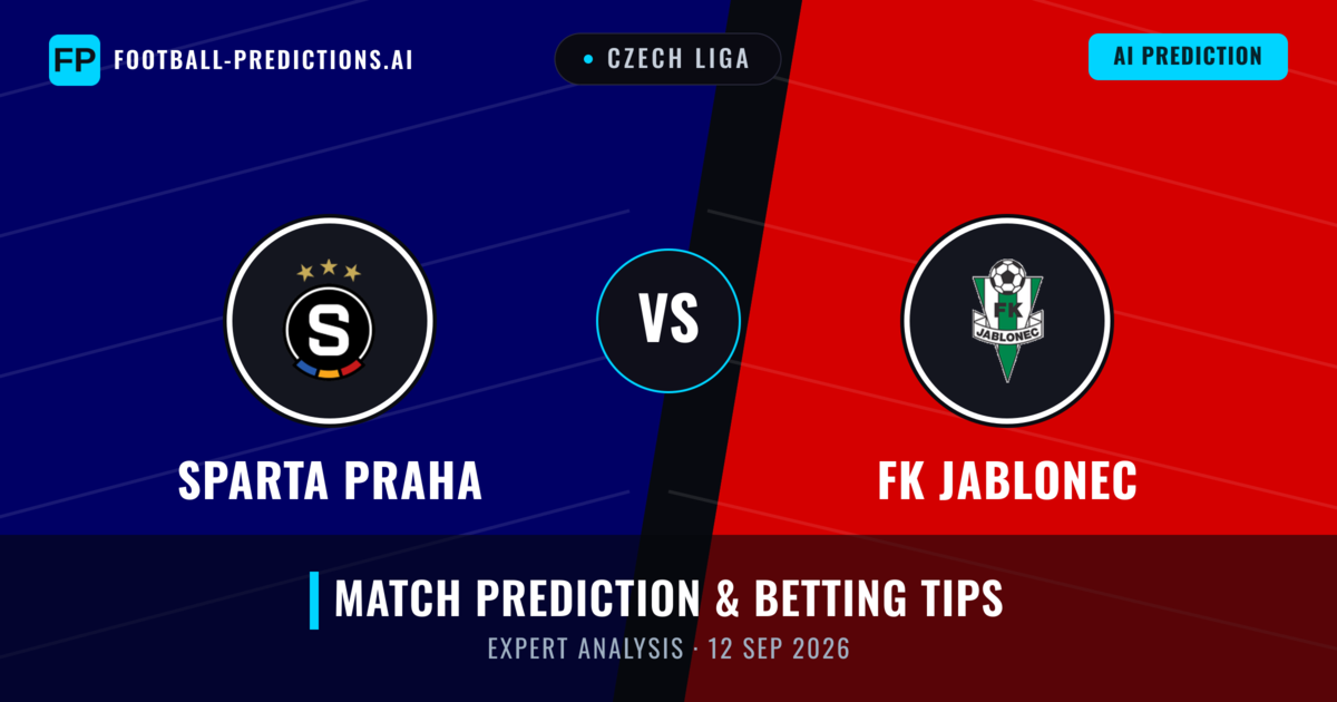 Sparta Praha vs FK Jablonec — match prediction & preview