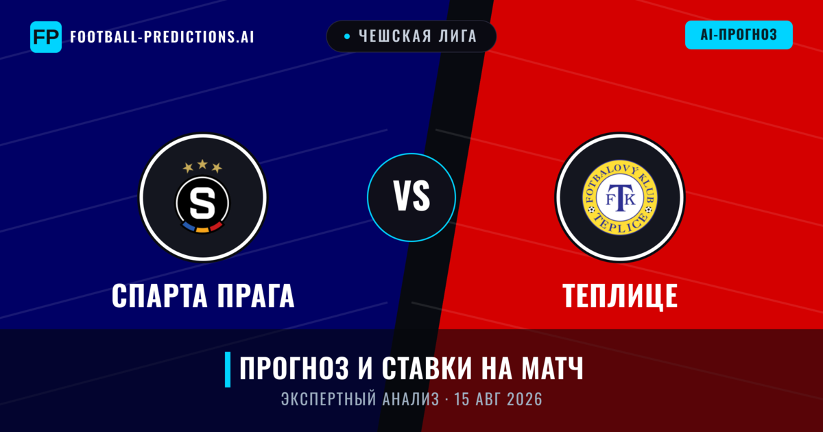 Спарта Прага – Теплице — прогноз и превью матча