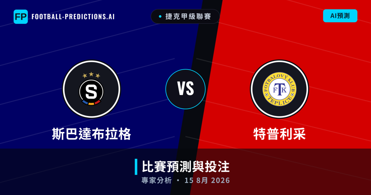 斯巴達布拉格 vs 特普利采 — 比赛预测和前瞻