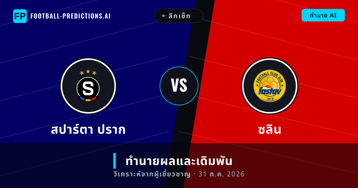 สปาร์ตา ปราก พบ ซลิน — ทำนายผลและพรีวิวการแข่งขัน