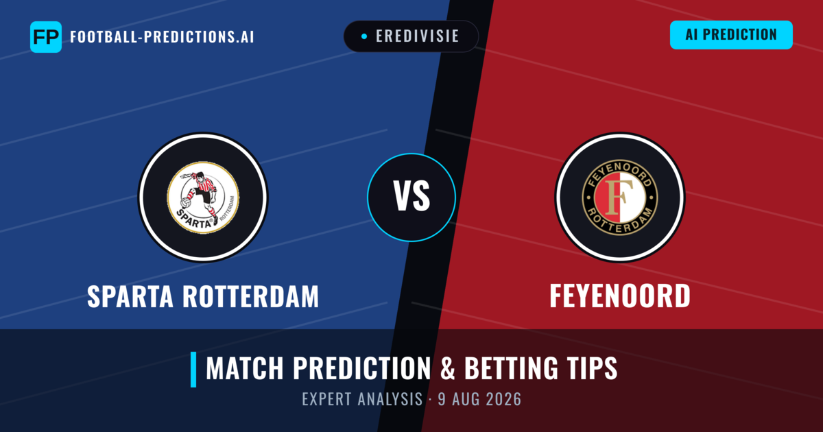 Sparta Rotterdam vs Feyenoord — match prediction & preview