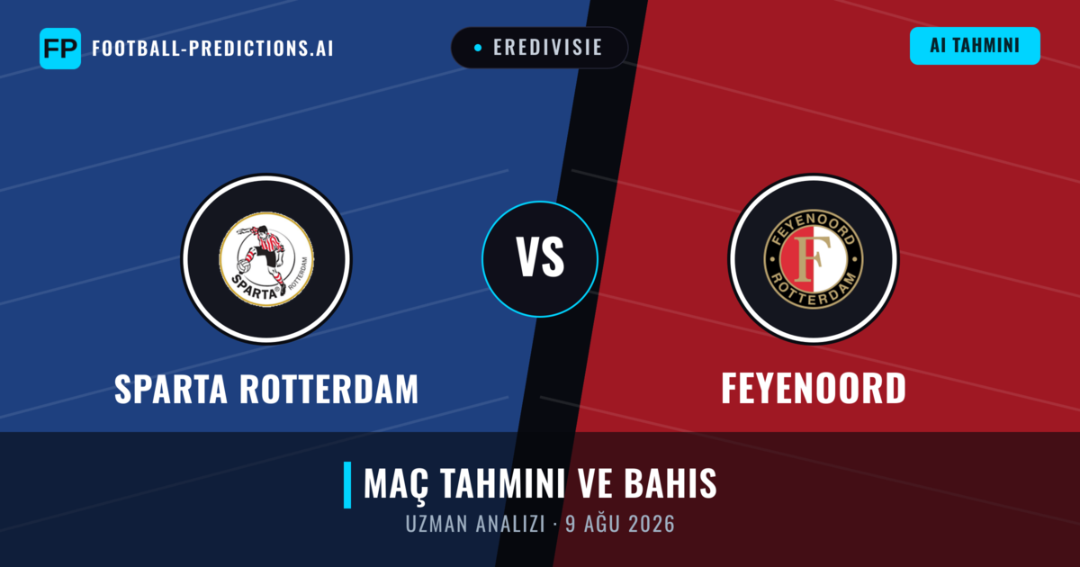 Sparta Rotterdam - Feyenoord — maç tahmini ve önizleme