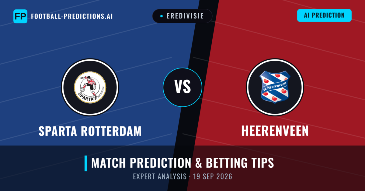 Sparta Rotterdam vs Heerenveen — match prediction & preview