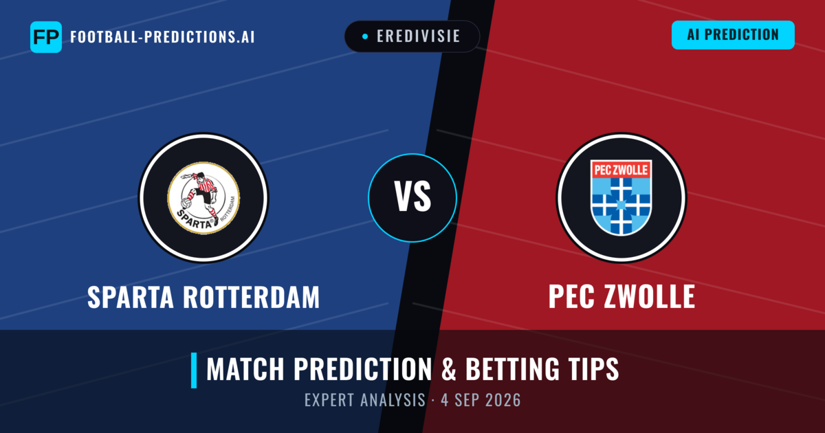 Sparta Rotterdam vs PEC Zwolle — match prediction & preview