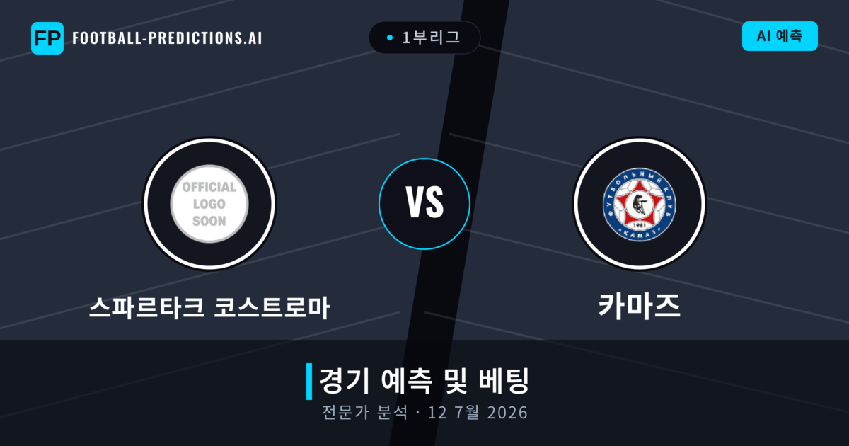 스파르타크 코스트로마 대 카마즈 — 경기 예측 및 프리뷰